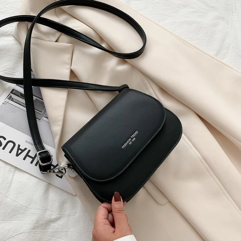 Modne torby Crossbody dla kobiet solidna torba na ramię z klapką designerskie torebki i portmonetki małych kobiet