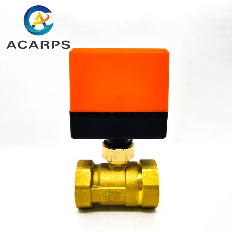 

1" Electric Ball Valve Brass Air Conditioning Floor Heating Solenoid Valve Two-Way AC220V DC24V DC12V