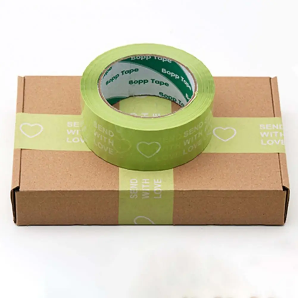 1 Roll Clear Pattern Elastic Sealing Tape PP Practical Waterproof Packing Tape for Home