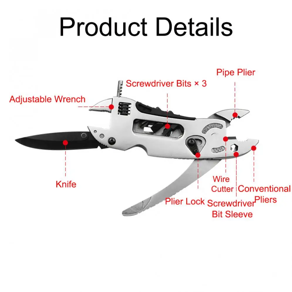 Multitool Tangen Pocket Rvs Multifunctionele Multi Tool Tang Schroevendraaier Mini Vouwen Outdoor Camping Gereedschap