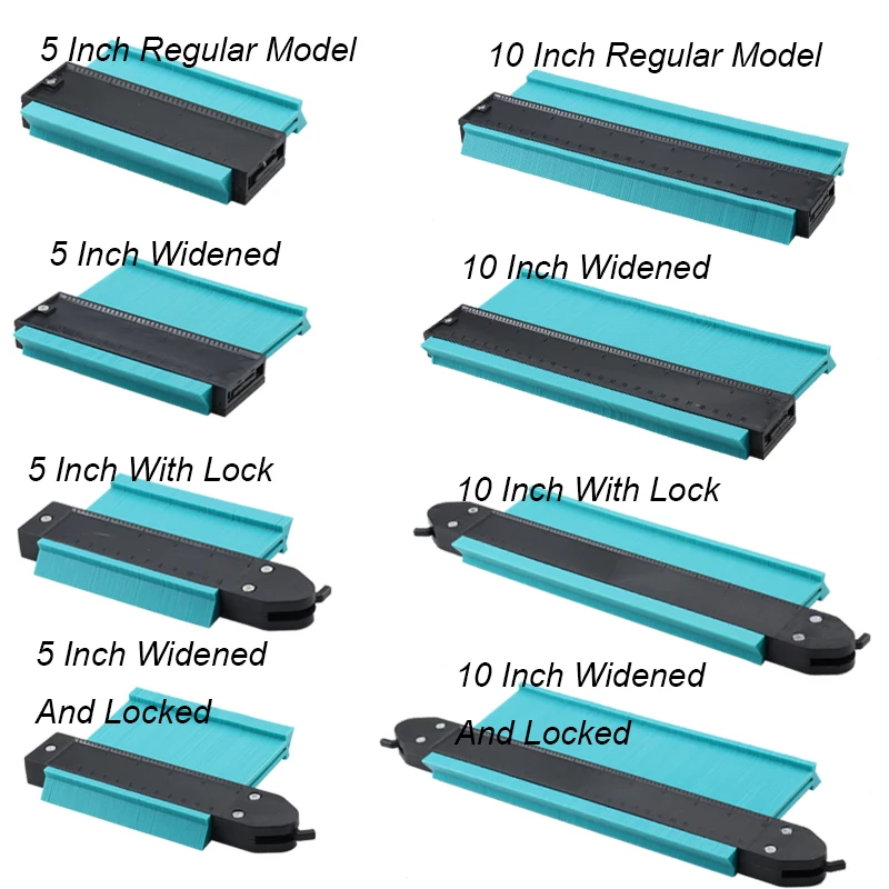 Profile Gauge Contour Gauge ABS Profile Measuring Tools Duplicator Tiling Laminate Various Specifications 12/25CM Widened Lock