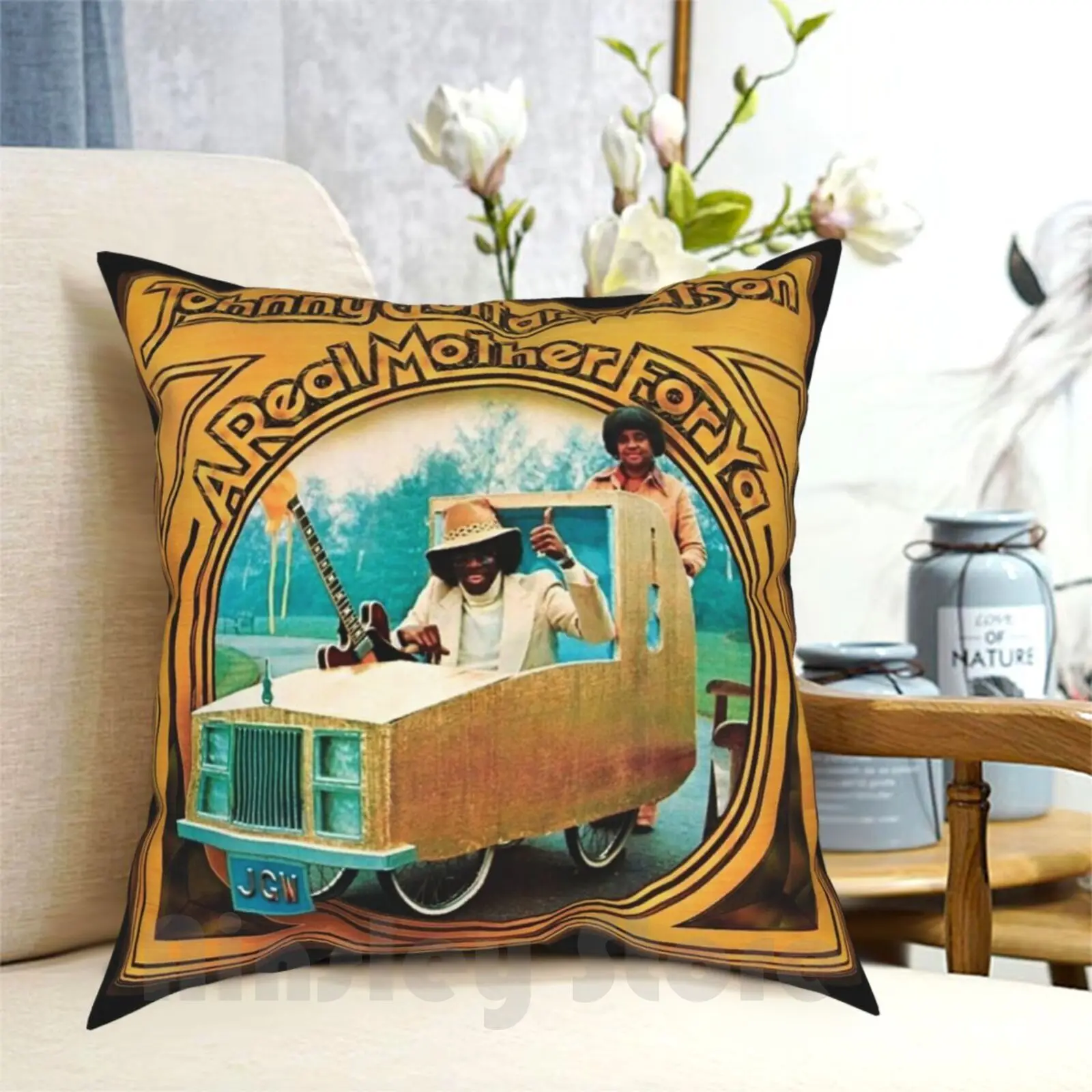 A Real Mother For Ya' Pillow Case Printed Home Soft Throw Pillow Johnny Guitar Watson Funkadelic George Clinton Dazz