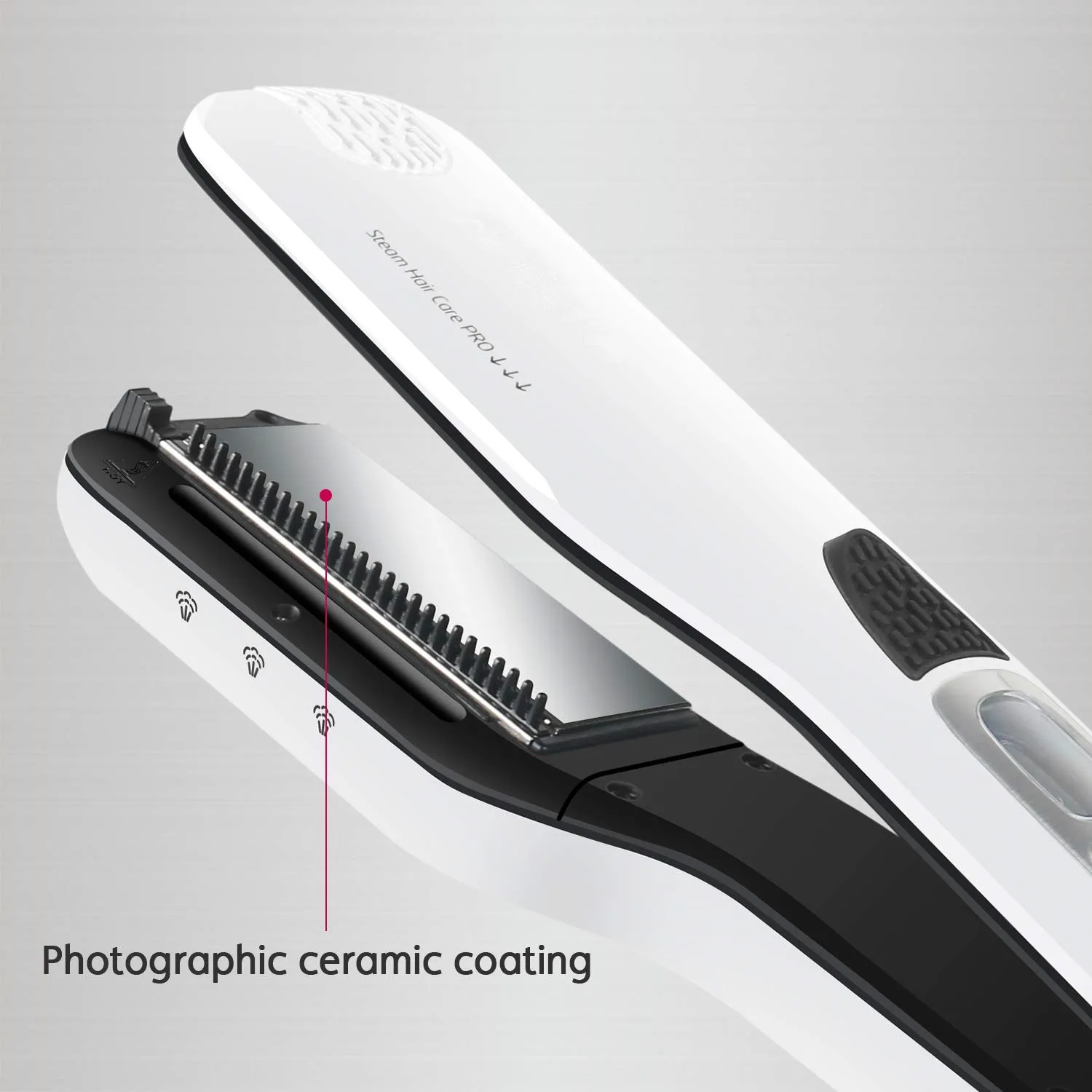 Steam Hair Straightener Straightening Irons Fast Warm-up Thermal Performance Professional Tourmaline Ceramic Heating Plate