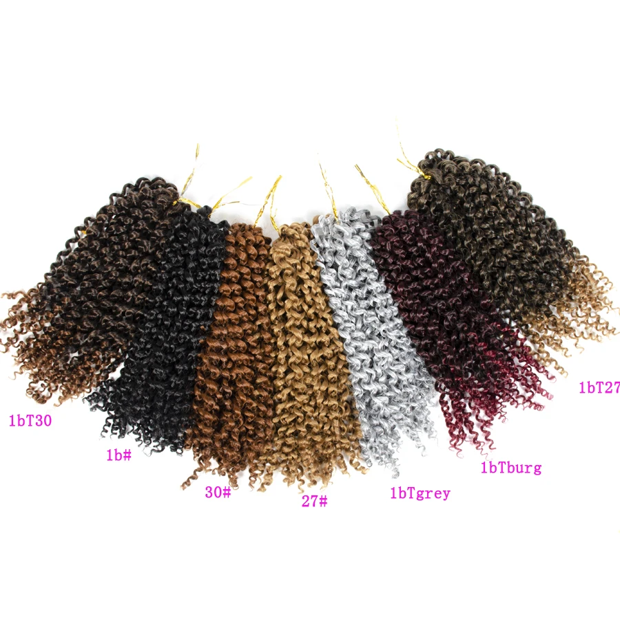 Extensiones de Cabello Afro Jerry para trenzas, rizos de ganchillo, pelo sintético africano rizado, trenza de cabello para trenzas