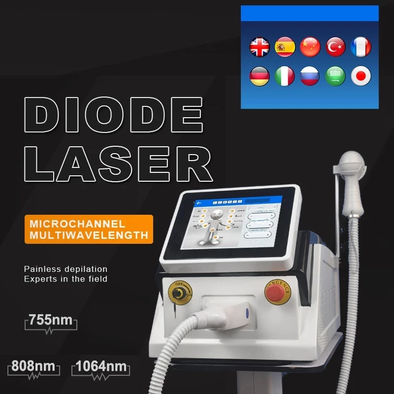 Painless permanent hair removal 2000W diode laser device alexandrite can achieve the best   effect