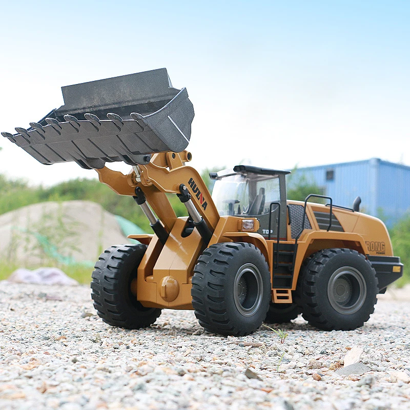 Huina 1583 1:14 RC spychacz duży rozmiar pilot inżynieria stopu samochodu ciężarowego chłopców 2.4Ghz samochody zabawkowe dla prezenty dla dzieci