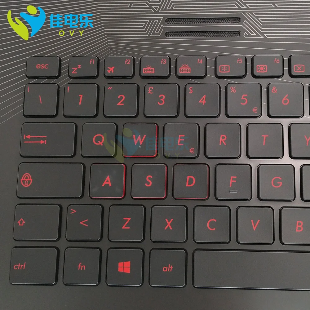 Imagem -02 - Teclado Retroiluminado Italiano para Asus Rog Gl752vw Gl752 vm Gl752vl Tampa do Teclado it Gaming Palmrest para Caixa Superior 90nb0a41