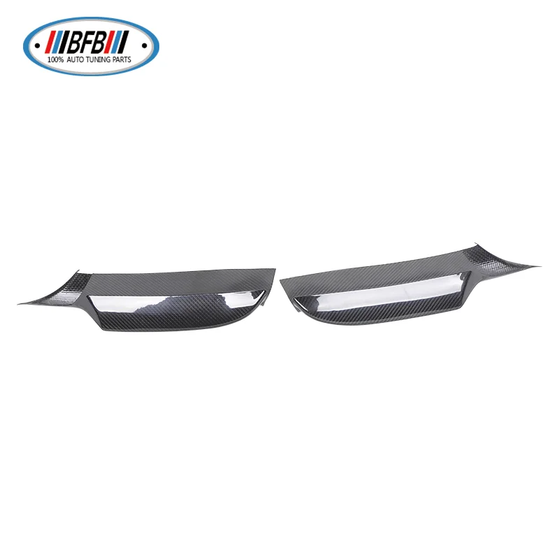 

BFB 2PCS Dry Carbon Front Bumper Splitters Add on style Front Down Flaps Fit For BMW 3 Series E90 Pre LCI MT bumper 2005-2008