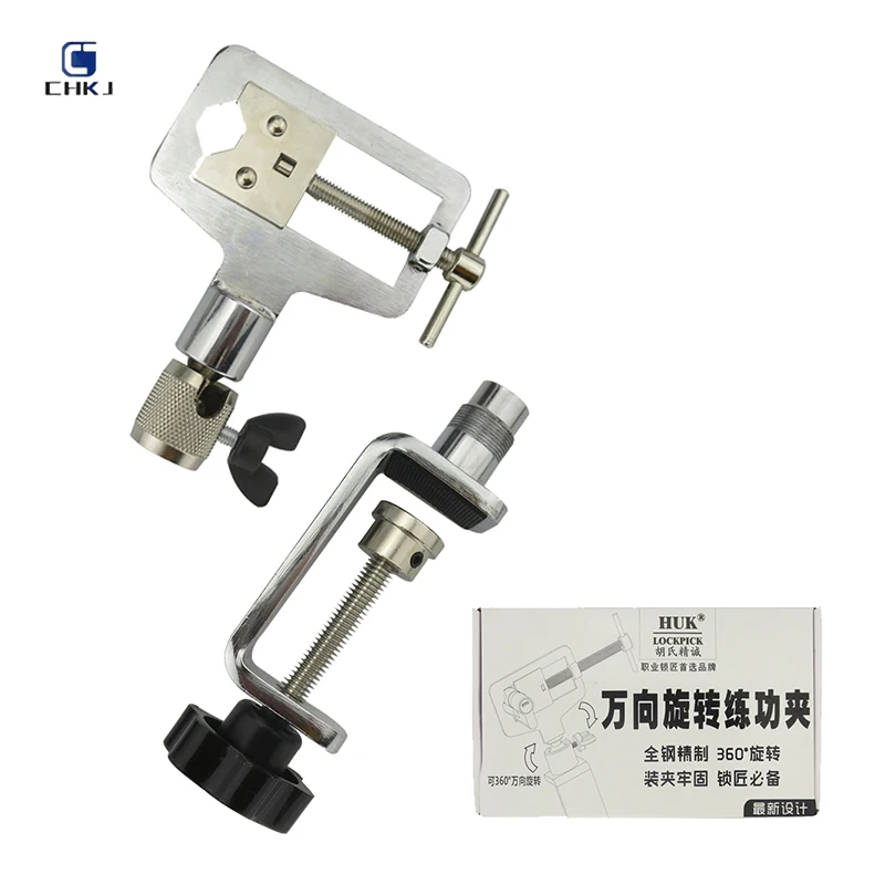 CHKJ Metal Alloy Locksmith Bench Table Vise Clamp Tool for Repair Practice Lock 360 Degree Rotation Professional Locksmith Tools