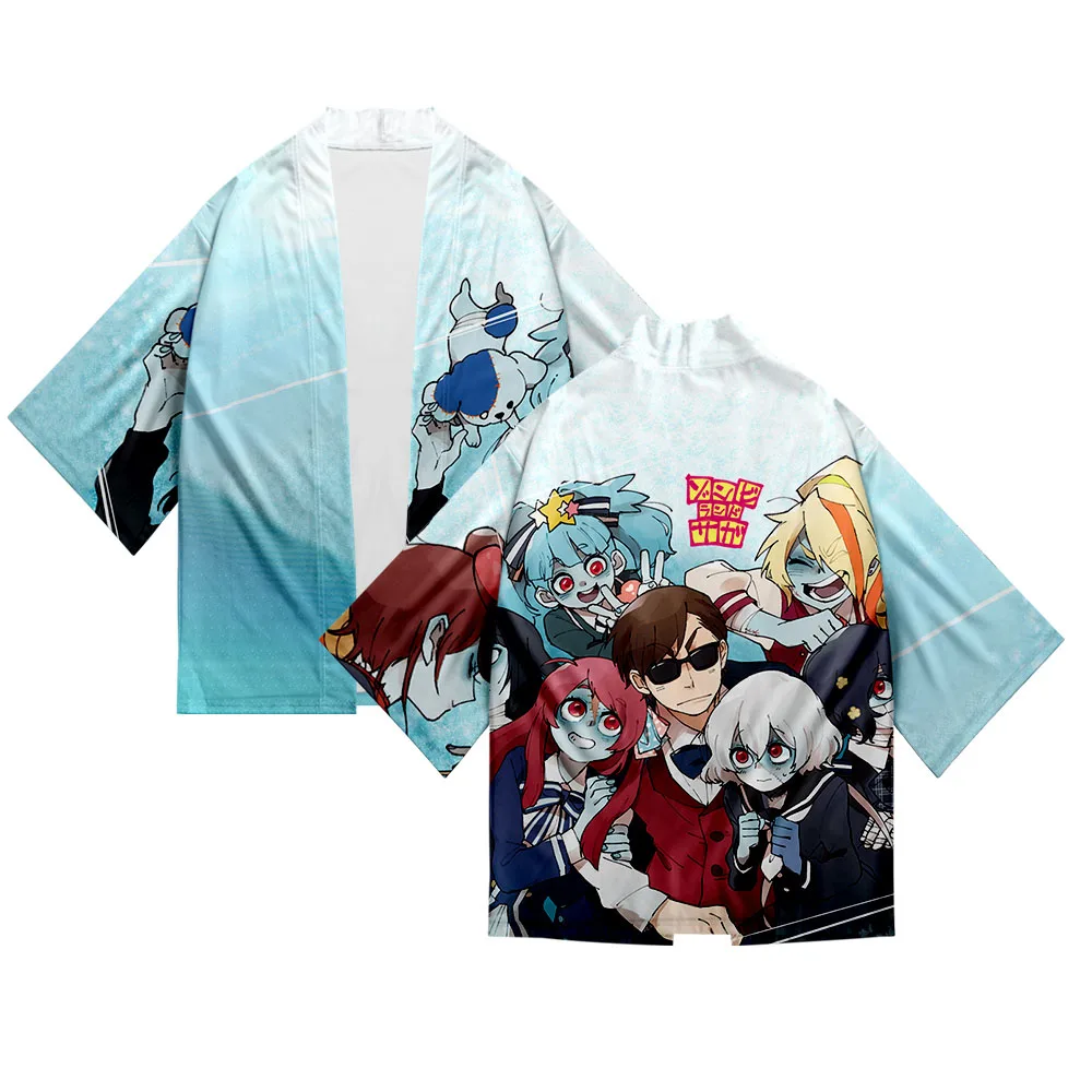 ZOMBIE LAND SAGA – Kimono à manches trois quarts pour hommes et femmes, Blouse Sexy, Style Streetwear, vacances d'été