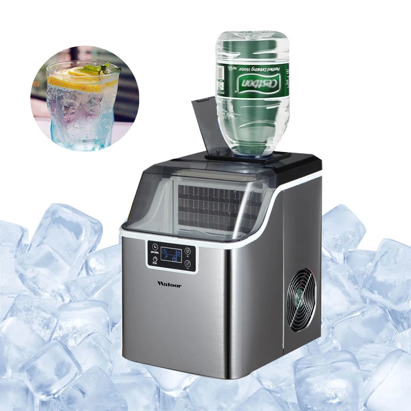 New 30kg/24h Automatic Mini Ice Maker Electric Small Cubes Making Machine Quick Ice Making Machine For Milk Tea Shop Home