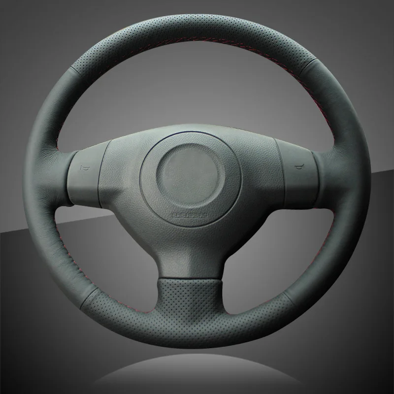 Custom Auto Braid On The Steering Wheel Cover for Suzuki SX4 Alto Old Swift Interior Accessories Hand Sewing Car Wheel Covers