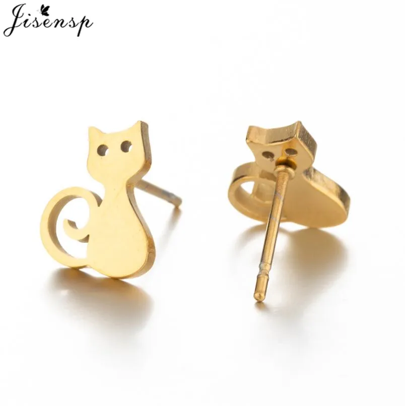Mutiple Cartoon Animal Earrings for Women Girls Small Stainless Steel Chihuahua Dog Cat Paw Earing 2025 Fashion Men Studs