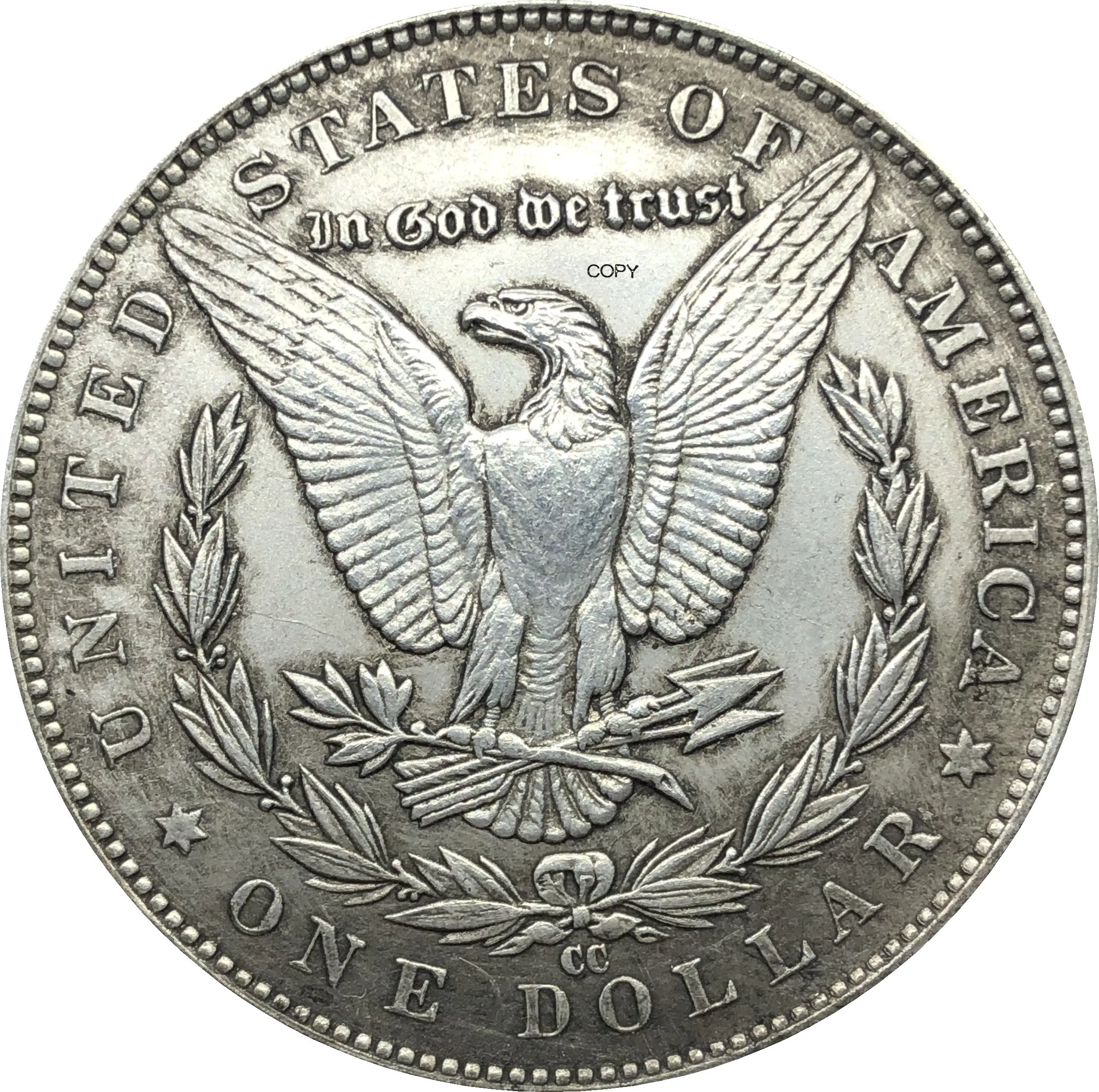 Imagem -02 - Estados Unidos da América 1890 cc 90 Prata Morgan um Dólar Eua Moeda Liberdade em Deus Nós Confiamos Cópia Moeda