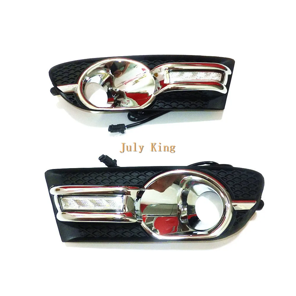 July King LED Daytime Running Lights DRL with Fog Lamp Cover case for Buick Excelle GT / Verano, LED Fog Lamp, 1:1 Replacement