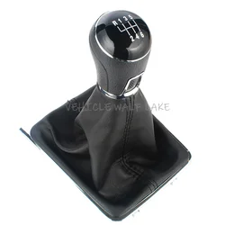 For VW Passat B7 2011 2012 2013 2014 2015 Car-Styling 5 / 6 Speed  Gear Stick Lever Shift Knob With PU Leather Boot