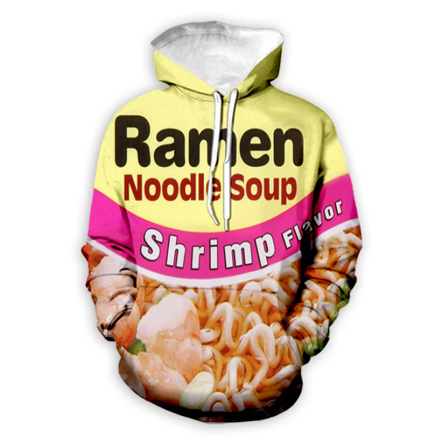 

xinchenyuan New Men/Women's Ramen Noodles Soup 3D Print Fashion Clothing Street Hip Hop Casual Sweatshirt Hoodies Z66