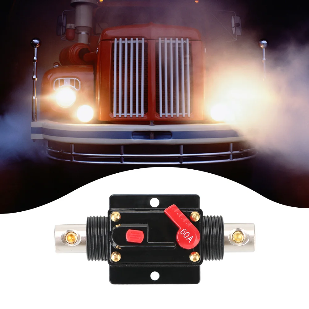 Resettable Insurance 12V/24V Car Truck Audio Amplifier Fuse Adapter 60A 100A Fuse Holder Circuit Breaker