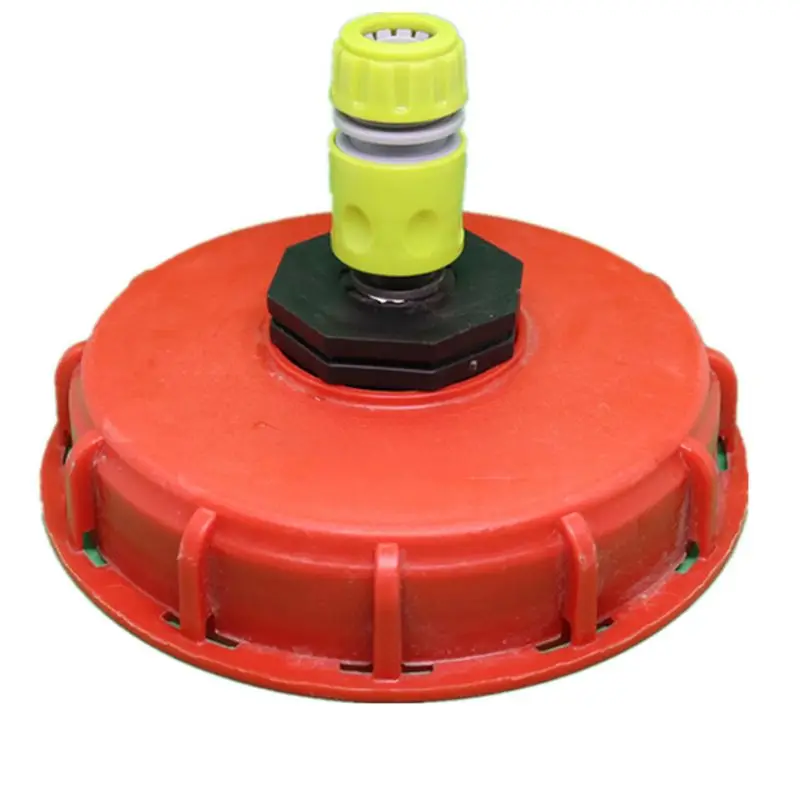 Plastic IBC Tank Cap Cover Lid Bung Adapter with Water Injection Connector Plug 964E