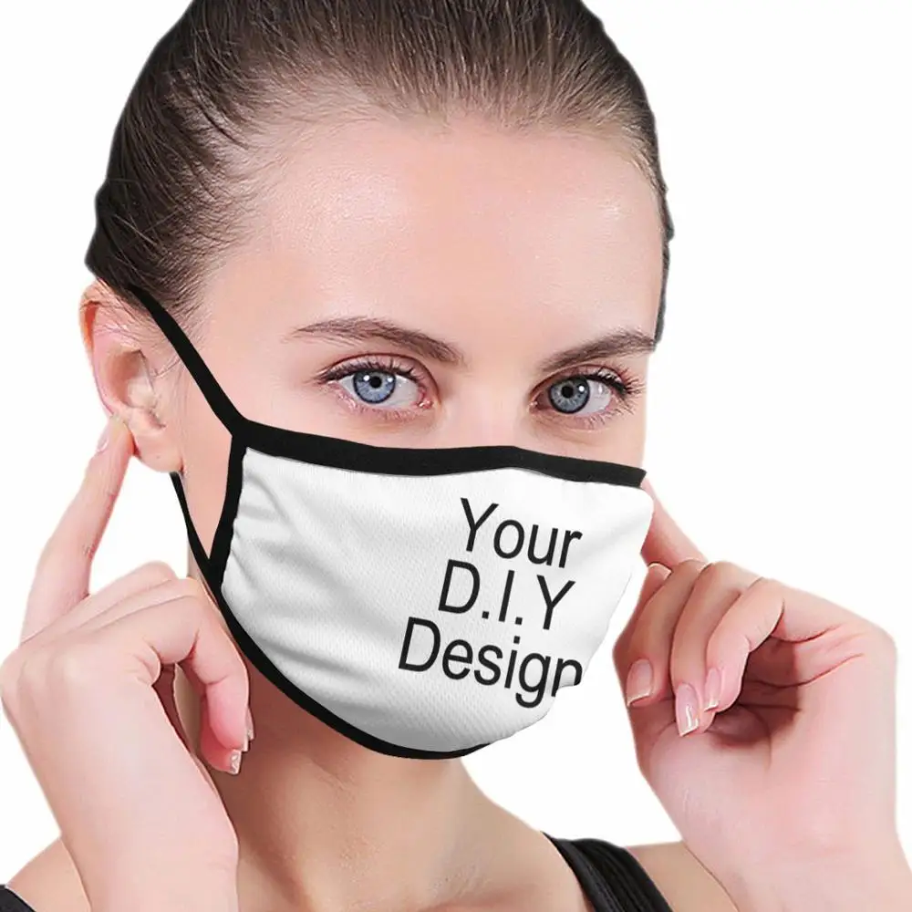 10 teile/los DIY Design Maske Spezialisiert Individuelles Logo Foto Mund Gesicht Maske Atemschutz für Erwachsene Kid Waschbar Wiederverwendbare Anti