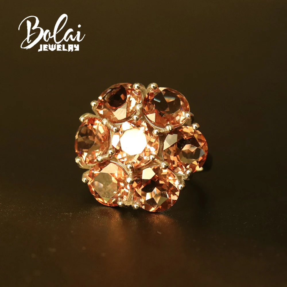14ct Big Flower Zultanite Ring color changing created diaspore jewelry 925 sterling silver for women in party bolai jewelry