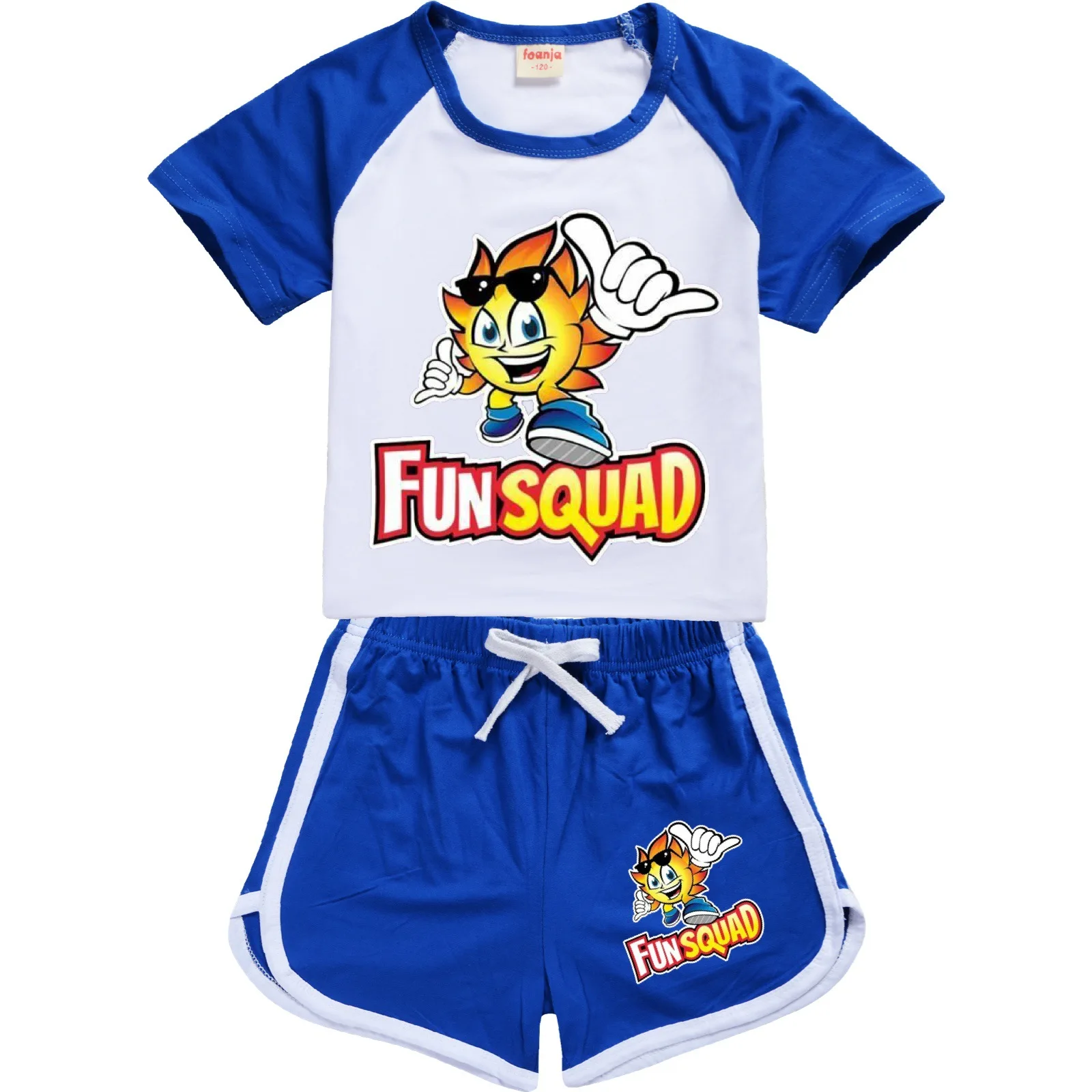 New Fun Squad game Toddler Boy Clothes Summer Pajamas Cotton Short Sleeve T Shirt + Shorts Costume Girls Casual Sportswear Set