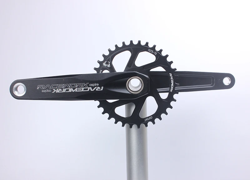 RACEWORK MTB Kurbelgarnitur 170/175mm Mountainbike Kurbel Schmal Breites Kettenblatt 32/34/36/38T 11/12S Fahrrad Kurbelgarnitur Kettenrad Für GXP – Detail 2