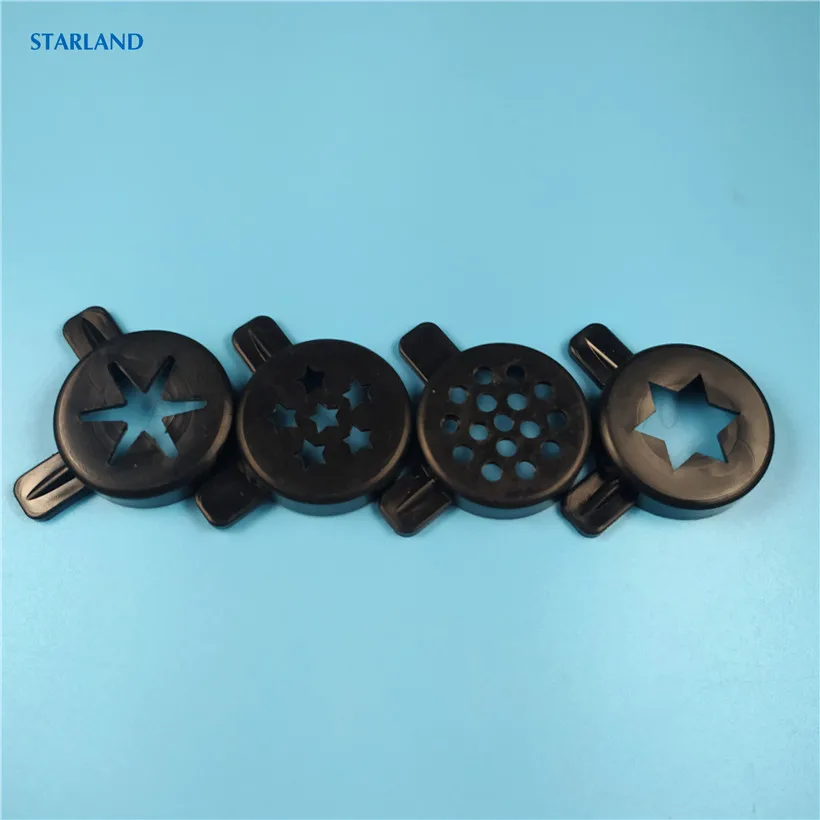 4 In 1 Magic Fancy Modeling Lids Spare Parts Nozzle Caps Of Soft Ice Cream Machines 4 Different Shapes Inner Diameter 28mm