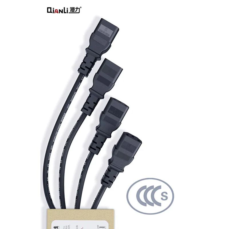 QIANLI computer charging cable pure copper rubber 4 in 1 power cord extension cord Universal For Computer Laptop Power Cord