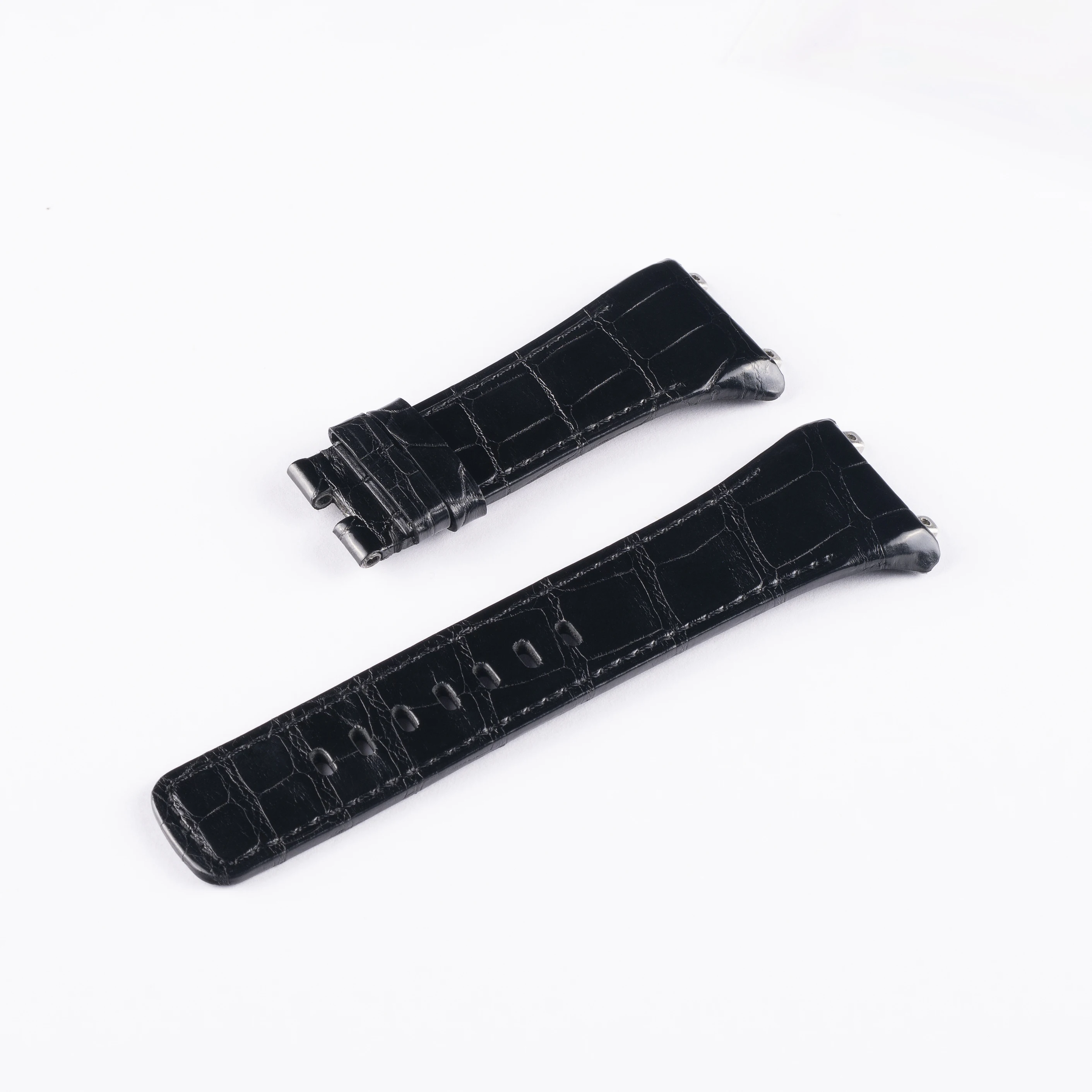 

Reef Tiger/RT 33.5mm Width Black Real Alligator Leather Strap For Men Genuine Leather Watch Accessories RGA6903