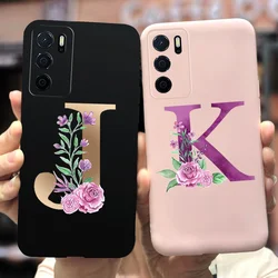 For Oppo A54s Case CPH2273 Cute Letters Back Cover Soft Silicone Phone Case For Oppo A54s A 54 s OppoA54s Fundas Shockproof Capa