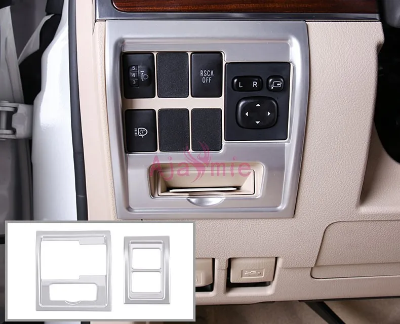 Chrome Car Styling Side Control Light Lamp Switch Cover Panel Overlay 2016 2017 2018 For Toyota LC Land Cruiser 200 Accessories