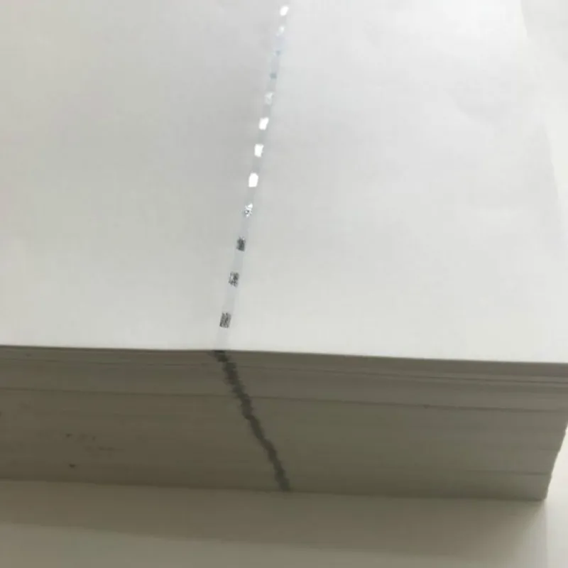 Papel de seguridad de cáñamo de algodón A4, hilo de seguridad de plata, Informe de billete certificado, papel de impresión de contrato de oficina,