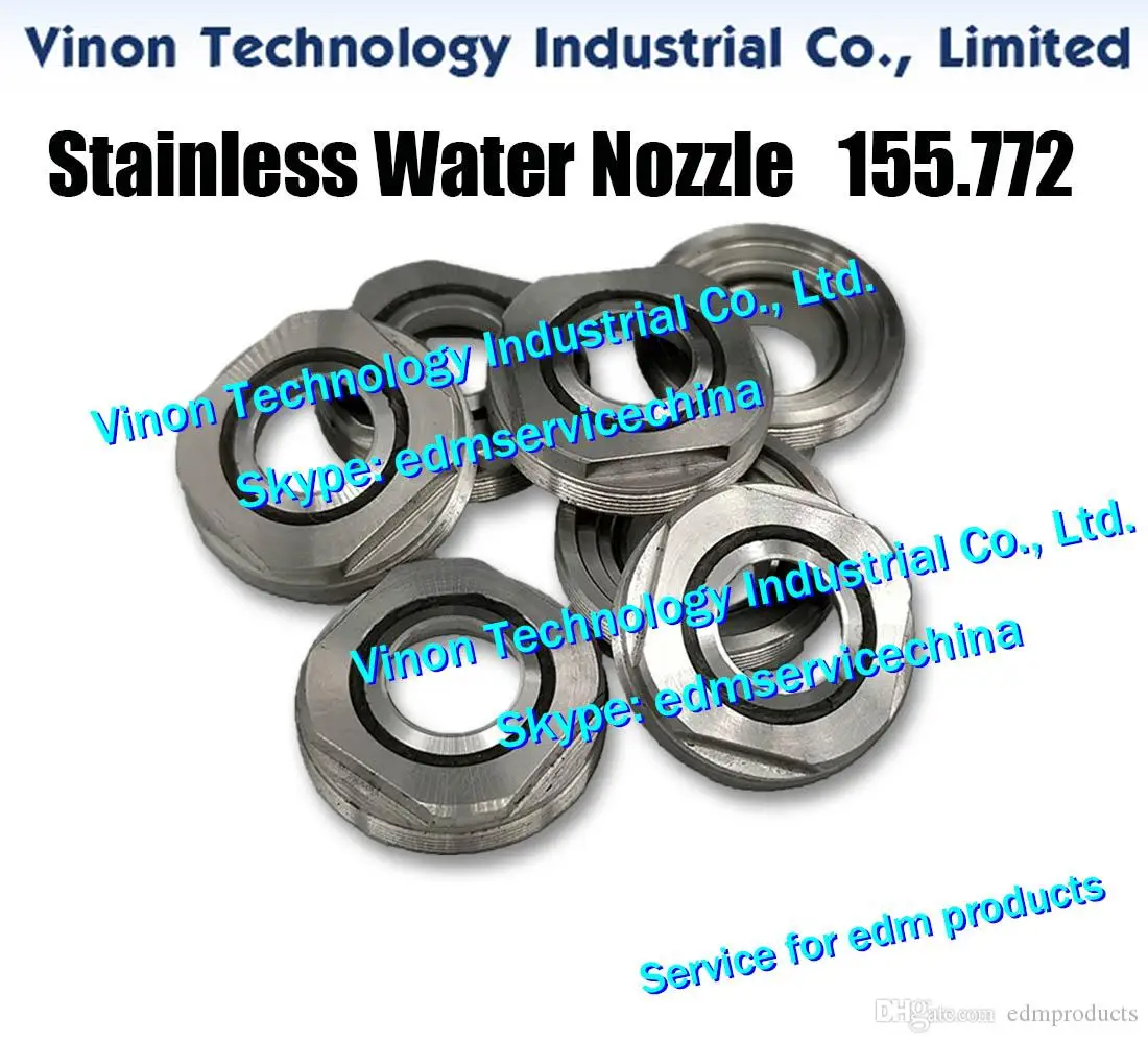 

155.772 edm Stainless Pressure Flushing Nozzle A202 size: M22xØ7x8tmm for Agie AC series 1557727, 155.772.7, 590155772 Agie edm