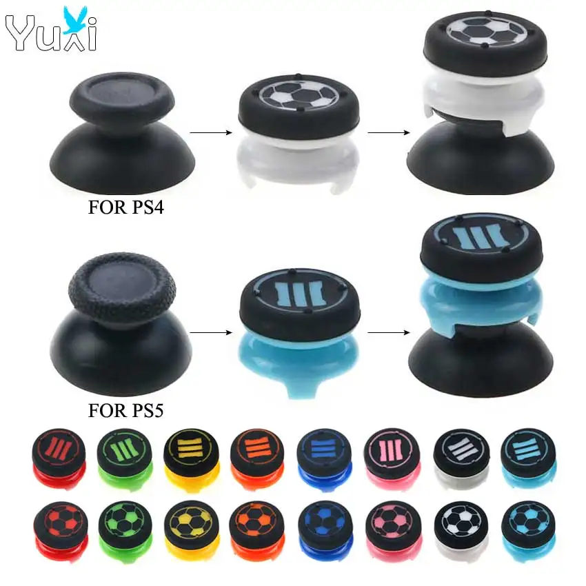 

YuXi 2pcs For PlayStation 5/4/3 PS5 PS4 PS3 Controller Thumb Stick Cover Grips Extender Joystick Caps For Xbox 360