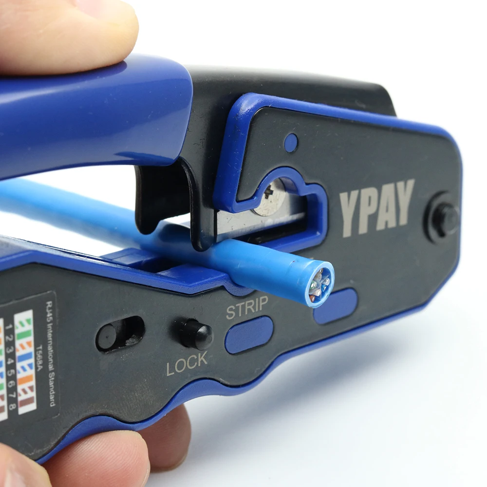 YPAY rj45 crimper network tools pliers cat5 cat6 8p rg rj 45 ethernet cable Stripper pressing wire clamp tongs clip rg45 lan