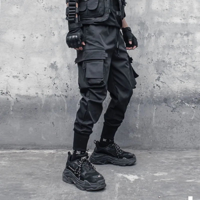 Function of three-dimensional overalls pocket male beam foot leisure trousers