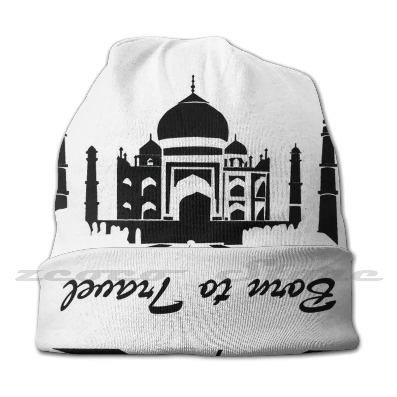 Born To Travel , Taj Mahal Edition Adult Kids Knit Hat Hedging Cap Outdoor Sports Breathable Taj Mahal India To Travel Vacation