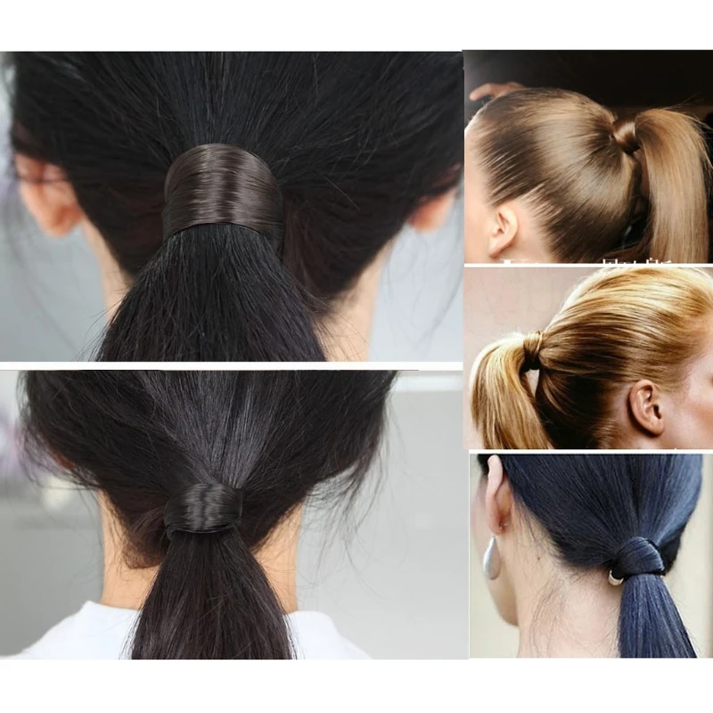 Fashion Women Straight Wig Elastic Hair Band Rope Scrunchie Ponytail Holder