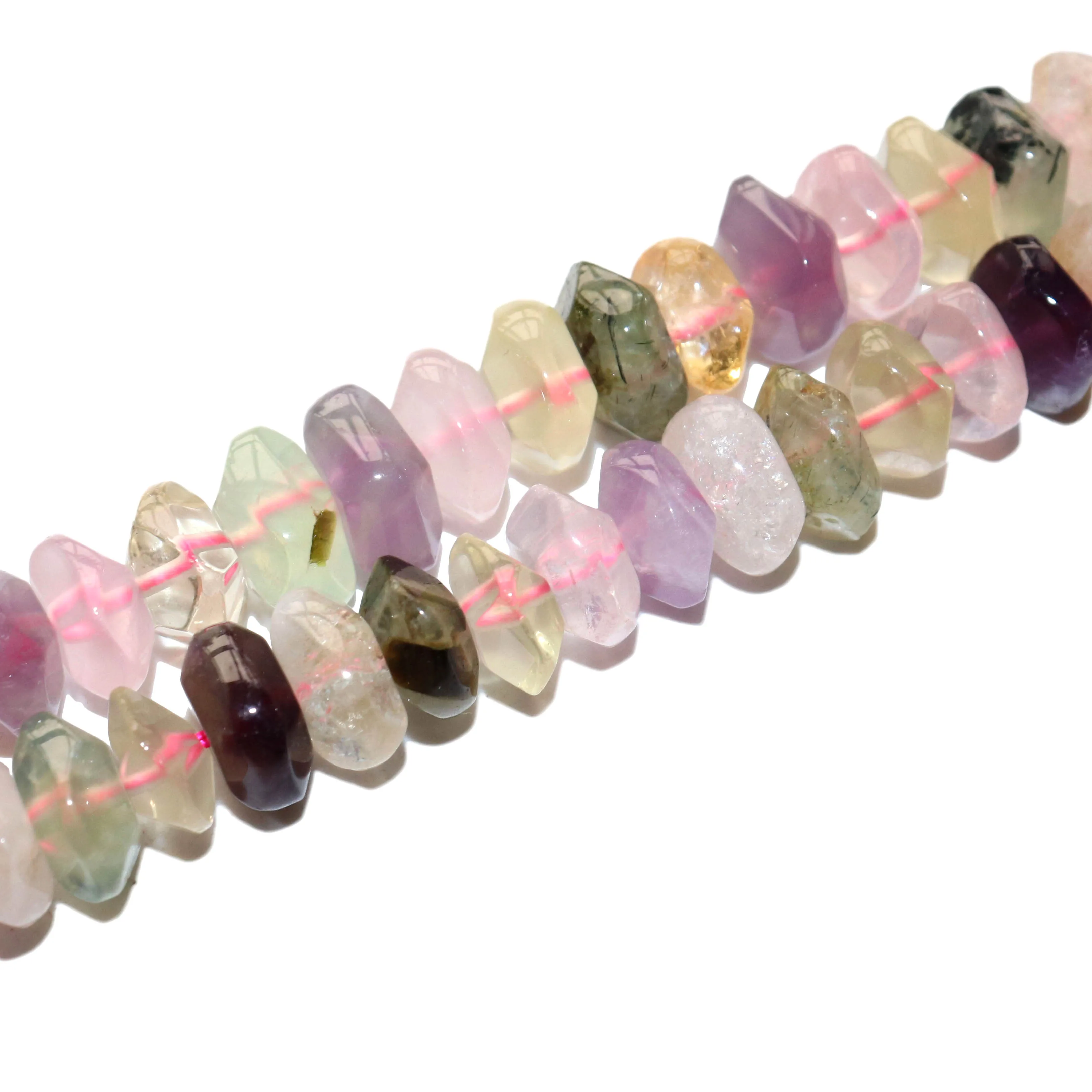 Irregular Amethysts Quartz Apatite Rhodonite Natural Stone Loose Beads For Jewelry Charm DIY Making Bracelet Material 6*11mm