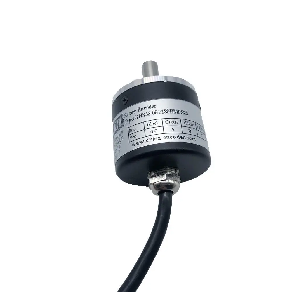 GHS38-06E Series Cable Back Out Professional Incremental Rotary Encoder  5-26V GHS38 Cheap Micro Type  NPN Output A B Z Signal