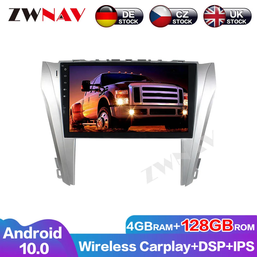 Auto Radio ZWNAV 128G Carplay Android 10 Car DVD Player For Toyota Camry 2014-2015 GPS Audio Stereo Multimedia Head unit