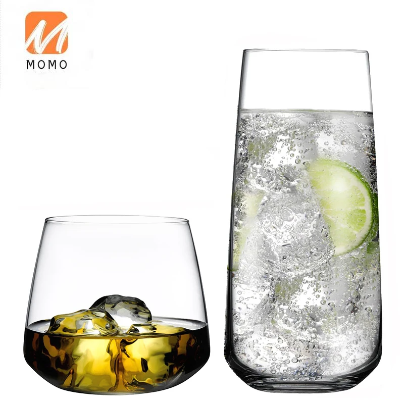 Luxury Wine Glass Crystal Glass Large Thick Bottom Beer Tea Spirits Household Whiskey Imported Wine Cup