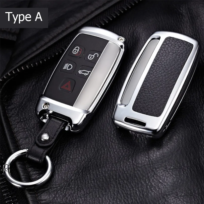 Luxury Zinc Alloy Car Key Cover Case For Land Rover Discovery Freelander 2018 Range Rover Sport Evoque Velar Jaguar XEL XFL