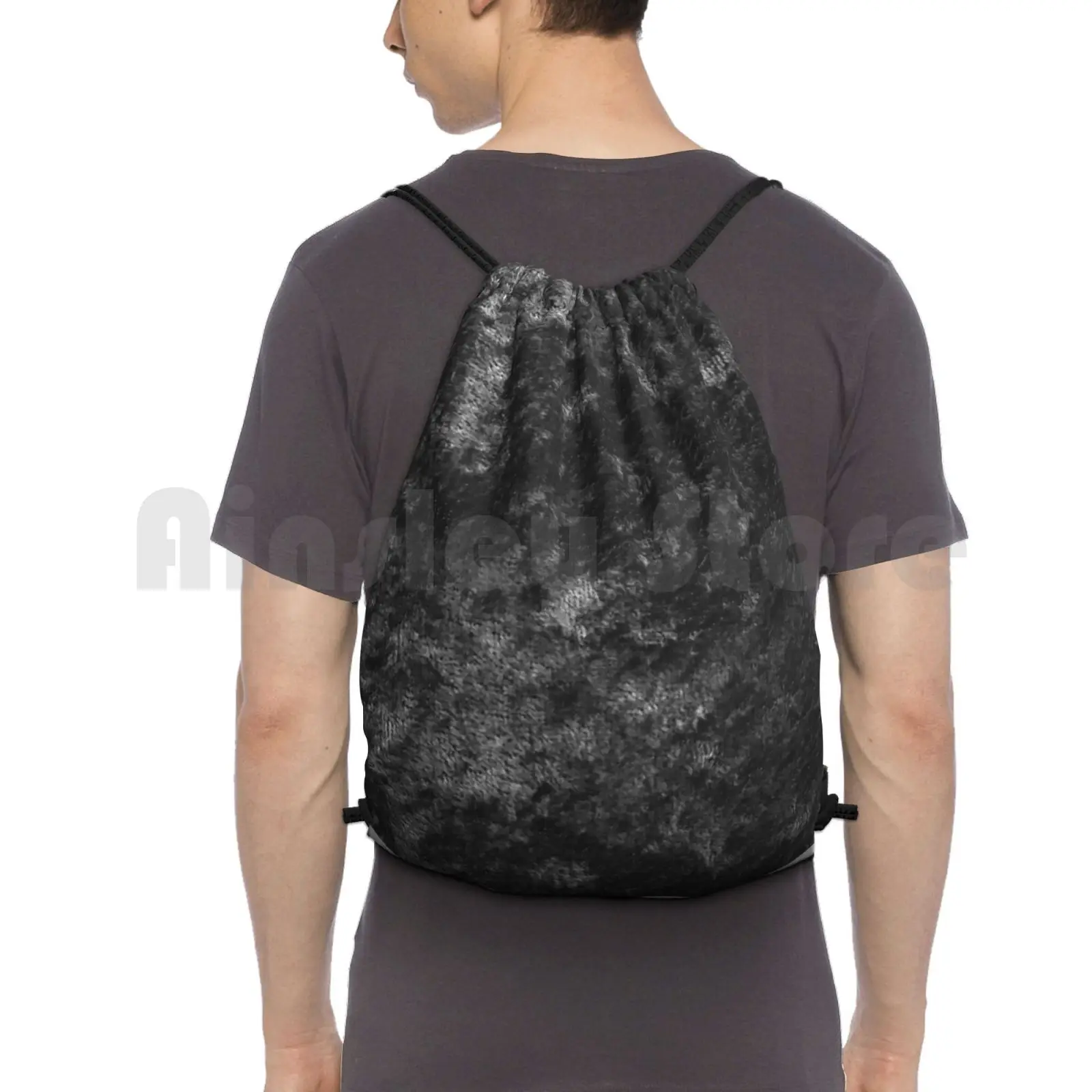 Charcoal Skies Velvet Backpack Drawstring Bags Gym Bag Waterproof Clouds Cloud Romantic Valentines Day Valentine Romance