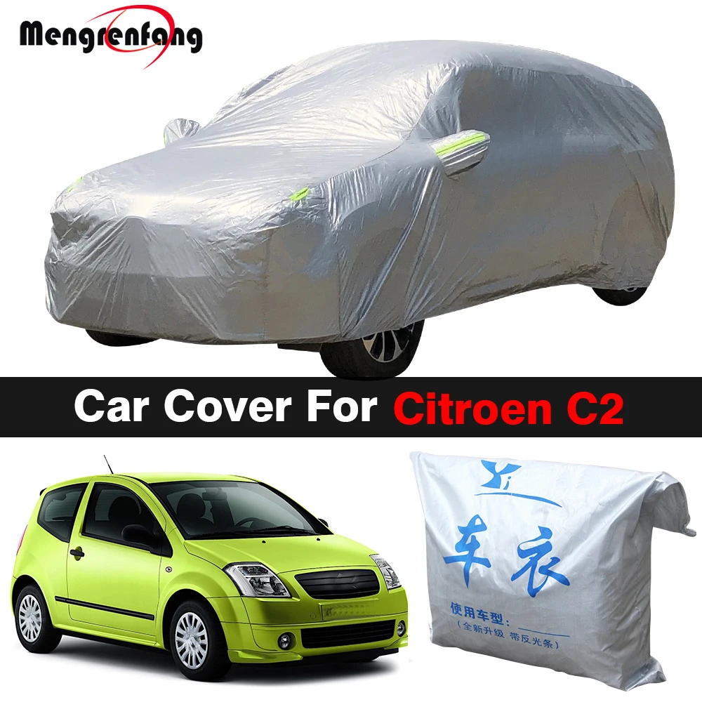 

Полный автомобильный чехол для Citroen C2, защитный чехол для улицы, дома, защиты от УФ-лучей, солнца, дождя, снега, льда, пыли