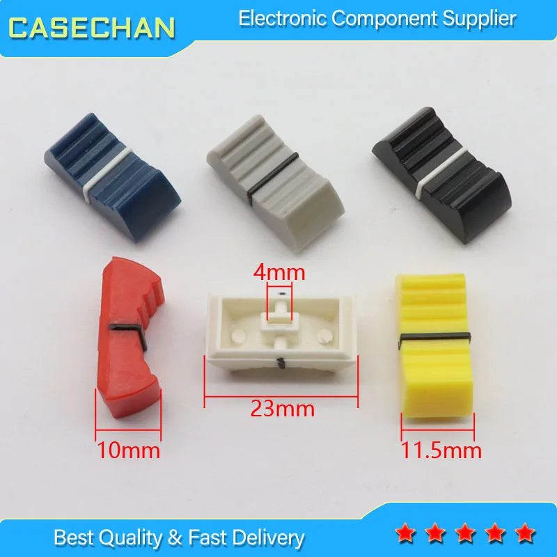 12pcs For Yamaha behringer Soundcraft Mixer Fader Cap / Potentiometer Knob Push Cap / Straight Slide Cap 4MM