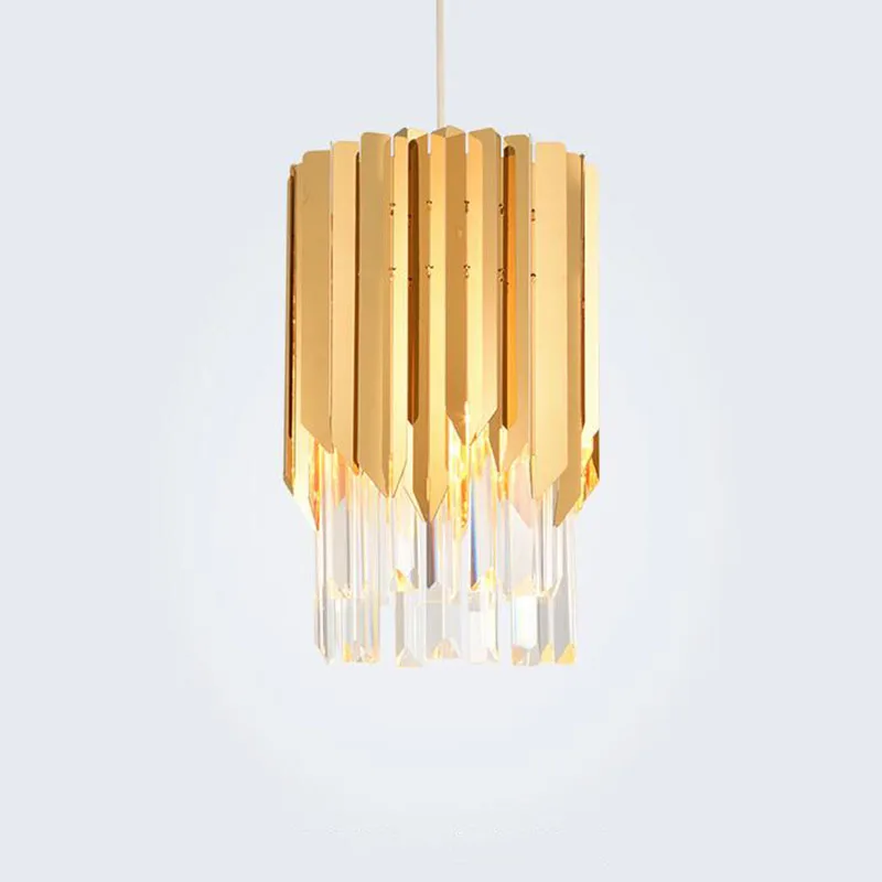 

Modern Crystal Chandelier Light For Polished Single Dining Room LED Crystal Fixtures Chandelier Lighting Suspension Steel