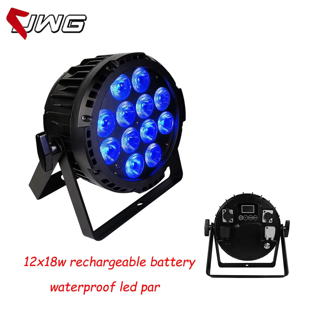 

Waterproof Ip65 12X12W Led Battery Power Wireless Dmx IR Remote Control Smart Uplight Outdoor Stage Light