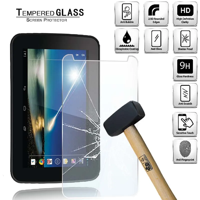 Tablet Tempered Glass Screen Protector Cover for Tesco Windows Connect 7 Tablet Explosion-Proof Tempered Film